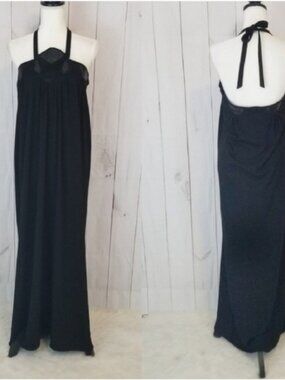 Black Halter Maxi Dress